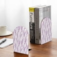 thumbnail image 5 of Naloa Lavender Flowers 2 Pcs Bookend Large Capacity Office Book Ends for Home Office Library School Study Decoration, 5 of 8