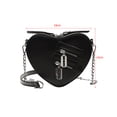 thumbnail image 4 of Moda sólido PU mujer bolso amor forma cadena bandolera bolso monedero (negro), 4 of 6
