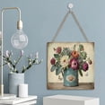 thumbnail image 5 of Succulent Bouquet Home Wood Sign Wall Decor, Rustic Hanging Home Decor Signs Farmhouse Decorative Floral Wall Art Plaque for Bedroom Living Room Bathroom Kitchen 12"x12", 5 of 8