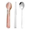 thumbnail image 1 of Bdfzl Stainless Steel Portable Tableware Two-Piece Set Fork Spoon Chopsticks Tableware, 1 of 1