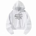 thumbnail image 3 of Sudadera con capucha para mujer con cordón, sudadera corta, sudadera con estampado de calle, manga larga, jersey con capucha S, 3 of 8