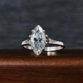 thumbnail image 5 of HeartsAndYou 2ct Marquise Cut Moissanite Engagement Ring for Women Classic Solitaire 18k White Gold over Silver, 5 of 9