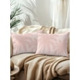 thumbnail image 2 of Outdoor Pillows Waterproof, Palm Tree Bedding Throw Pillows with Insert for Couch Sofa Bed, Pink Summer Tropical Plants Silhouettes 12x20 Inch Pillowcases Decorative Camping Patio Pillow Set of 2, 2 of 8
