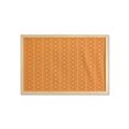 thumbnail image 1 of Abstract Wall Art with Frame, Pattern of Tribal Inspired Triangular Motifs in Tangerine Tones, Printed Fabric Poster for Bathroom Living Room, 35" x 23", Marigold Burnt Orange, by Ambesonne, 1 of 2