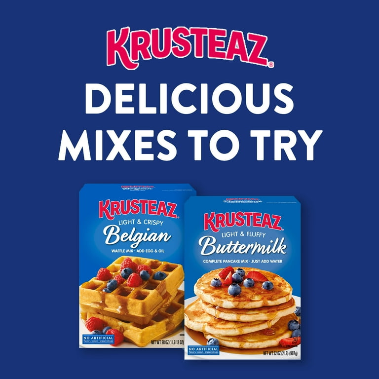Krusteaz Light and Fluffy Blueberry Waffle and Pancake Mix, Just
