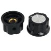 Unique Bargains 15/64" Shaft Push on Volume Control Rotary Knobs Black for Audio