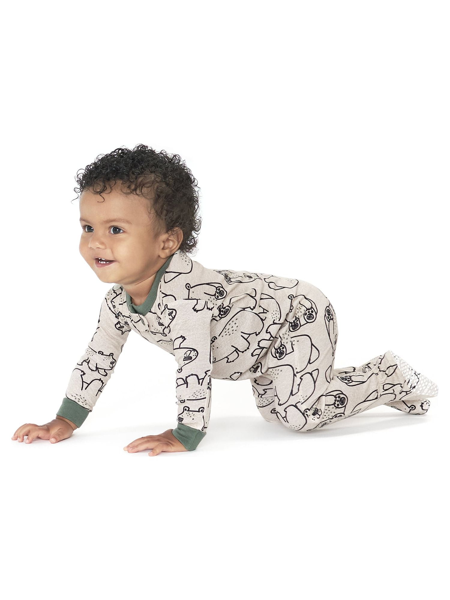 Gerber Baby & Toddler Neutral Snug Fit Footed Cotton Pajamas, 4-Pack, Sizes 0/3 Months-5T