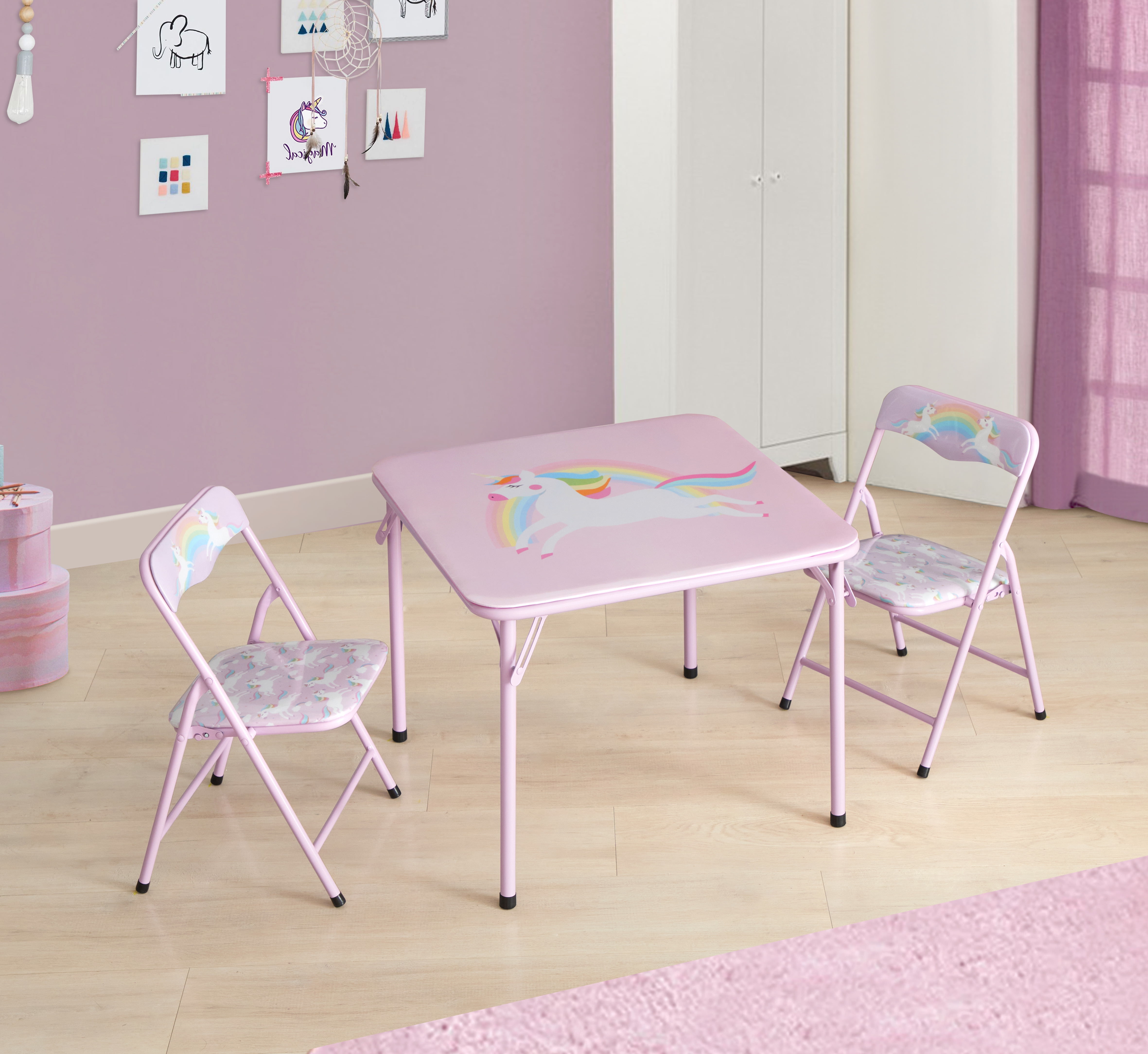 Little Nest 3 Piece Unicorn Table And Chair Set