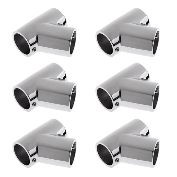 Pasamanos de Cubierta Inoxidable, 2 Piezas, Base Rectangular, 60 Grados, 22mm , Plata, 6 piezas 22 mm 60 degree Cola Montaje en riel manual para barcos