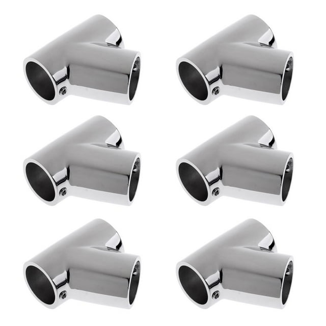 Pasamanos de Cubierta Inoxidable, 2 Piezas, Base Rectangular, 60 Grados, 22mm , Plata, 6 piezas 22 mm 60 degree Zulema Montaje en riel manual para barcos