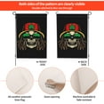 thumbnail image 4 of TEQUAN Vintage Rasta Dreadlocks Skull Garden Flags, 18 x 12 inch Double Sided Linen Outdoor Flag for Holiday Farmhouse Yard Home Decor, 4 of 7