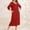 *Red, variant on ClodeEU Women's Long Pajamas ,Full Zip 3/4 Sleeve Crewneck Loose Comfy Pullover Nightdress Loungewear Red,Womens Plus S