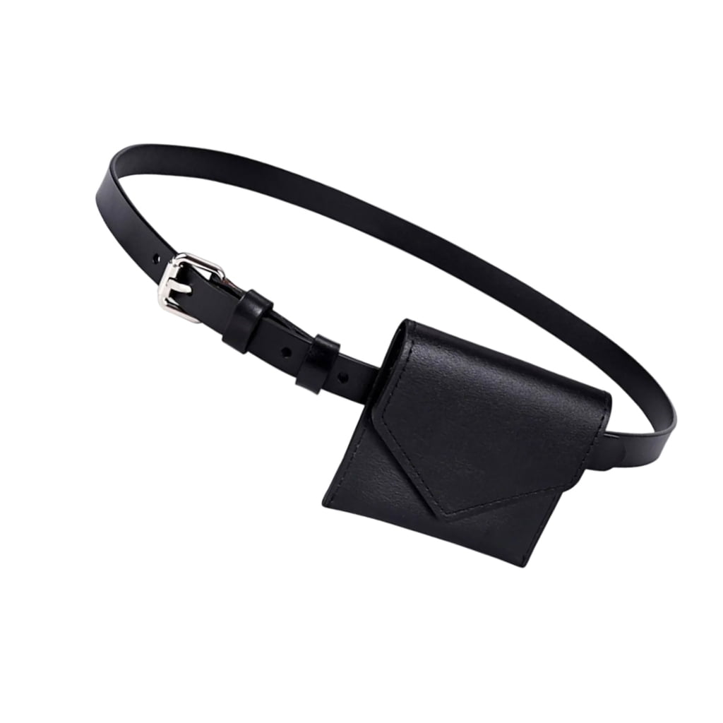 Longchamp black leather belt with belt bag and silver cross buckle Longchamp Le Pliage Denim Belt Bag In Navy - 50% Off  main image 4