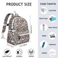 thumbnail image 6 of Cute Boxer Dog and Flowers Florals Backpack for School,Cute School Bag,Schoolbag with Adjustable Shoulder Straps & Padded Back,13.4"x11"x4.7", 6 of 6
