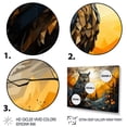 thumbnail image 3 of Designart "Nights Watch Geometric Yellow Owl" Animals Floater Framed Wall Decor, 3 of 7