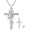 04-Apri-White, variant on Birthstone Butterfly Cross Urn Necklaces for Ashes White Gold Plated Sterling Silver Cremation Keepsake Necklace w/Funnel Filler Memorial Pendant for Ashes for Human Women Pet