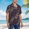 thumbnail image 3 of Rateoe Dice Pattern Men’s Hawaiian Shirt – Short Sleeve Button-Down Tropical Beach Shirt, Lightweight & Breathable Casual Aloha Shirt with Pocket,Large, 3 of 7