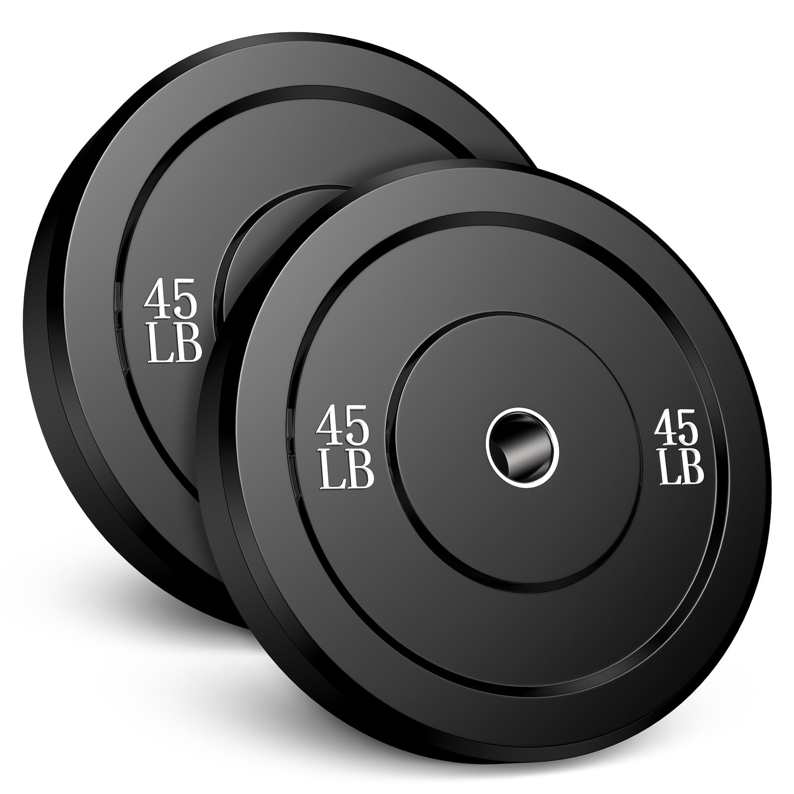 GIKPAL 45lb*2 Weight Plates 2 Inch Rubber Coated Olympic Weight Plate