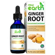 Raw Earth Natural Products Ginger Root Concentrated Live Extract Digestion Support, Immune Boosting & Anti-Aging Antioxidant