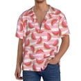 thumbnail image 3 of Sigee Sweet Watermelon Print Men's Shirts Casual Button Down Short Sleeve Summer Beach Shirt Hawaiian Vacation Shirts Tee Shirt-Large, 3 of 7