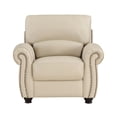 thumbnail image 3 of Lexicon Foxborough 21.5" Traditional Plywood and Leather Chair in Cream, 3 of 8