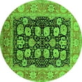 thumbnail image 1 of Ahgly Company Indoor Round Oriental Green Industrial Area Rugs, 6' Round, 1 of 4