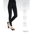 thumbnail image 6 of MeMoi Women's Comfort Cotton Blend Lightweight Leggings - Womens - Female (Large/X-Large, Black), 6 of 7