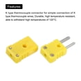 thumbnail image 4 of K Type Thermocouple Wire Connectors Male Female Plug Adapter High Temperature 120°C(248°F) Yellow 5 Set, 4 of 6