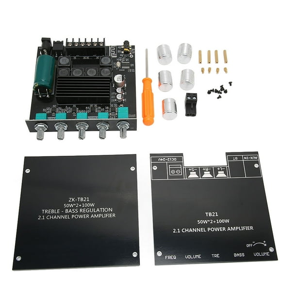 Placa amplificadora digital BT de 2.1 canales, 50 W, 50 W y 100 W, módulo amplificador de subwoofer inalámbrico para altavoz