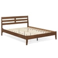 thumbnail image 4 of Costway Queen Size Wood Bed Frame with Slat Headboard Under-Bed Storage Space Caramel Brown, 4 of 9