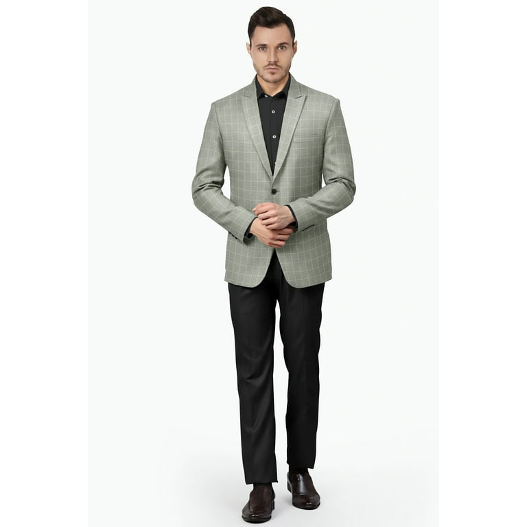 Elina fashion Men's Blazer Jacket Formal Printed Office Suit Coat