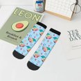 thumbnail image 7 of Fuzoiu Gnome Pool Party Print Adult Socks, Crew Moisture-wicking Socks, Unisex Cushion Crew Socks,Casual Sports Ankle Socks, 7 of 7