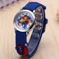thumbnail image 2 of Kid Boys Spiderman Cartoon Silicone Watch Superhero Quartz Wrist Watch Gift For Primary School StudentBlue, 2 of 4