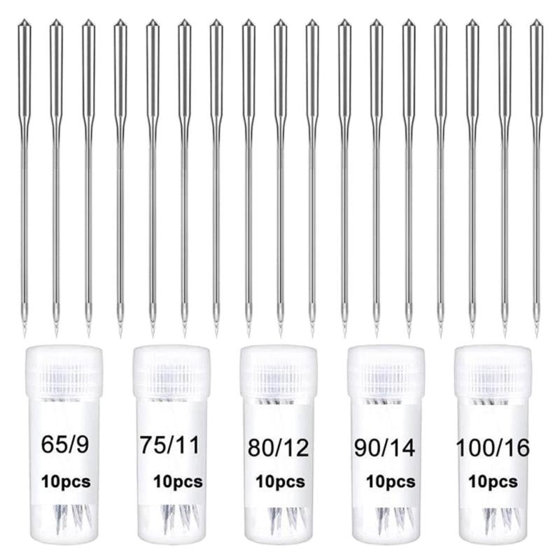Sewing Machine Needles, 50 Count, Universal Regular Point for Singer