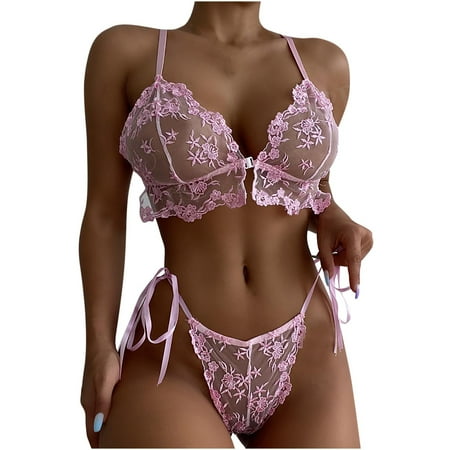 

Embroidered Butterfly Mesh Binding Fun Underwear Two-piece Set crotchless lingerie for women ropa interior femenina sexy women sexy lingerie