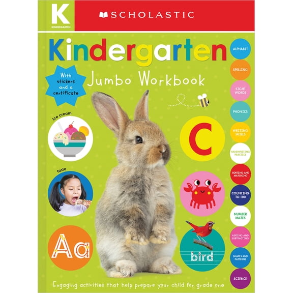Pre-Owned Kindergarten Jumbo Workbook: Scholastic Early Learners (Jumbo Workbook) (Paperback) 1339010046 9781339010045