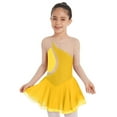 thumbnail image 2 of YONGHS Kids Girls Ice Figure Skating Dress Mesh Long Sleeves Tutu Skirted Leotard, 2 of 7