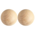 thumbnail image 3 of 2 bolas de madera maciza de 7 cm, esferas de madera natural sin acabado, ideales para proyectos de bricolaje, pintura, tallado y decoración del hogar., 3 of 7