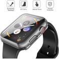 thumbnail image 2 of IBAOLEA Lot de 2 Coques Rigides en PC avec Protecteur d'Écran en Verre Trempé Compatible avec IBAOLEA Watch Series 6 SE Series 5 Series 4 40mm - Transparent Transparent (Lot de 2) 40mm, 2 of 9