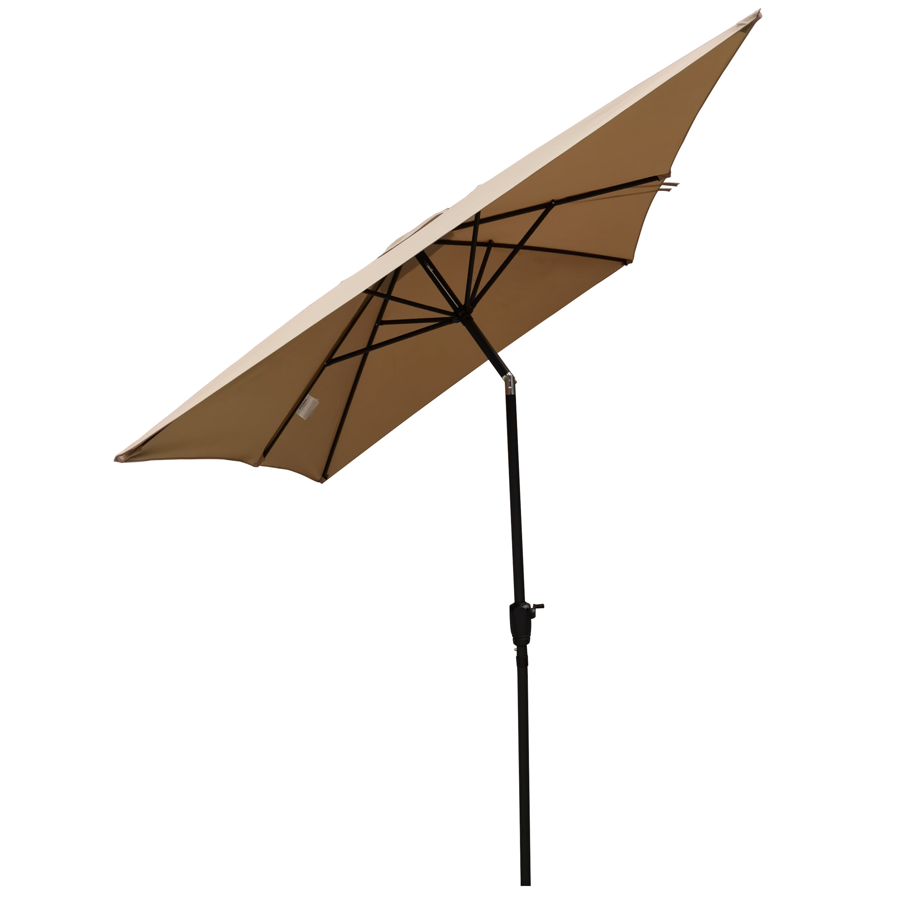 Royard Oaktree 6x9ft Patio Umbrella, Outdoor Rectangular Market Umbrella with Crank and Push Button Tilt, Outside UV Protection Sun Shade Table Umbrella for Garden Lawn Backyard Poolside, Brown