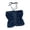 11#Dark Blue196, variant on Girls Cropped Denim Tube Top with Front Zip Summer Trendy Sleeveless Top, Sizes 2-17