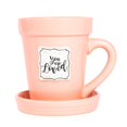 thumbnail image 4 of Peach Flower Pot Mug - &ldquo;You&rsquo;re Loved&rdquo; Without Scripture, 4 of 6