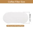 thumbnail image 2 of Filtros de café desechables de papel para percolador de 400 cuentas de fibra de madera natural sin blanquear, blanco, 2 of 6