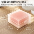 thumbnail image 2 of Travel Soap Case,Clear Bar Soap Travel Container,Square Soap Holder,Square Gym Soap Holder with Draining Pad,Soap Dish for Bathroom Shower Home Outdoor Hiking Camping,Transparent White, 2 of 7