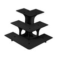 thumbnail image 2 of QSTDGVPW 3 Tier Corner Tiered Display Stand 3 Step Corner Display Rack for Tradeshows Arc black, 2 of 9