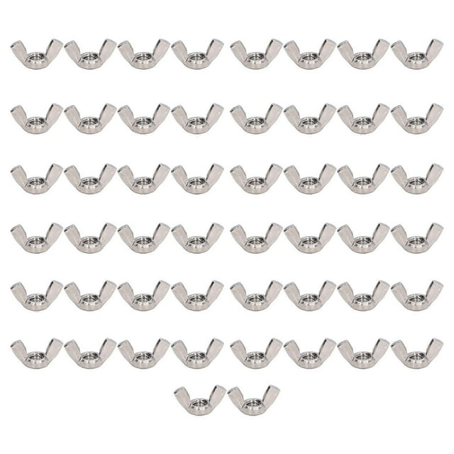 50Pcs Wing Nuts Assortment Kit 304 Stainless Steel Nut Replacement DIN 315 Hardware PartsM5