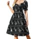 thumbnail image 1 of Película clásica Montage Filmstrip. Vestido de manga corta vestido de noche de mujer 2025 vestidos de playa, 1 of 6