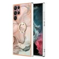 thumbnail image 2 of Compatible with Samsung Galaxy S22 Ultra Case, Fantastic Marble Patterned Phone Case Anti-Scratch Slim Hybrid Hard Plastic Bumper+Soft Silicone TPU with Ring Kickstand Bumper Shockproof Cover,Gold, 2 of 10