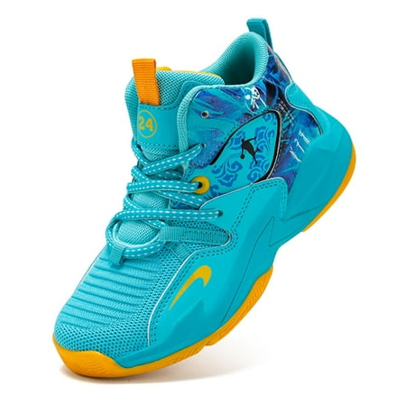 

Engtoy Boys High Top Sneakers Basketball Shoes Breathable Lightweight Running Shoes for Kids Fashion School Shoes Little/Big Kids