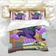 thumbnail image 5 of El Gran Show de Grape Ape Conjunto de sábanas temático, trío de piezas, cómodo y amigable con la piel, diseño único, regalo de decoración para el hogar para familiares, amigos y fans,135cm *200cm, 5 of 6